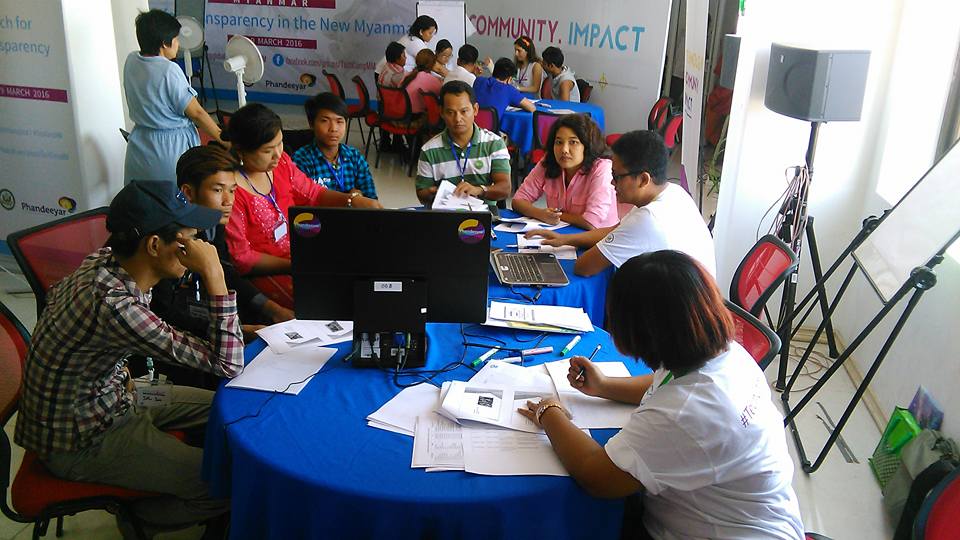 Participants learning about technology in Yangon