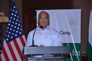 Mr. Lakshmi Narayanan, Co-founder,Cognizant Technology Solutions, addresses participants at TechCamp Chennai.